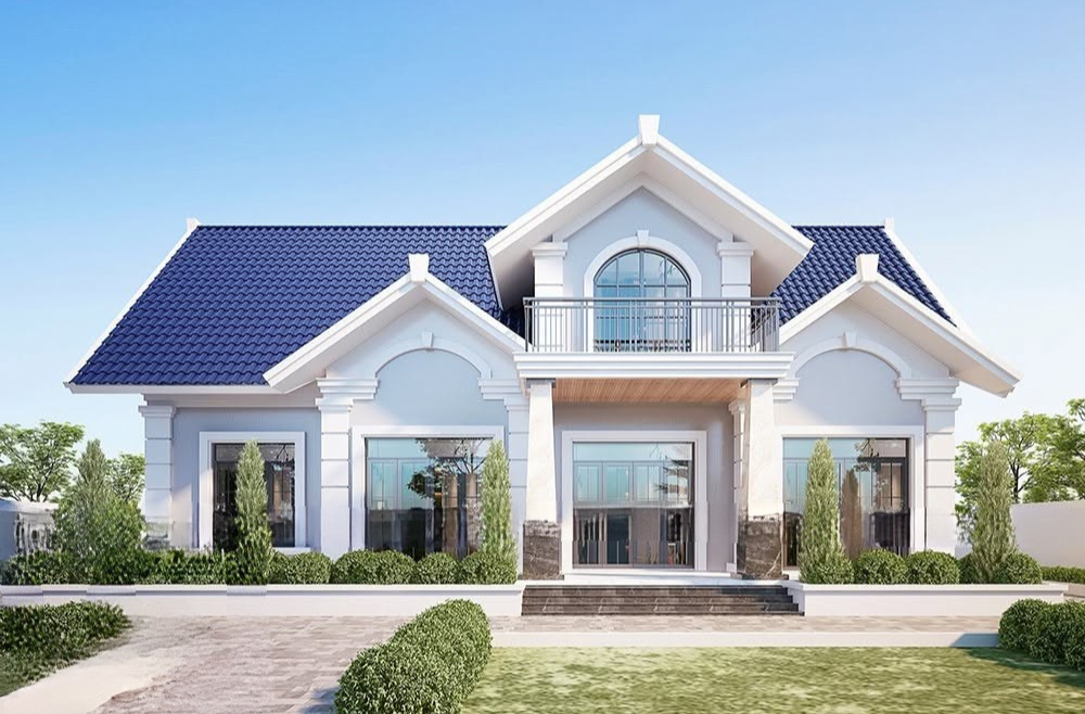 THIẾT KẾ KIẾN TRÚC BIỆT THỰ VƯỜN 1 TẦNG MÁI THÁI - H. CỦ CHI - TP.HCM